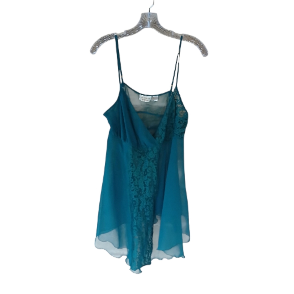 Victoria's Secret Vintage Gold Label Green Sheer Babydoll Chemise Large
